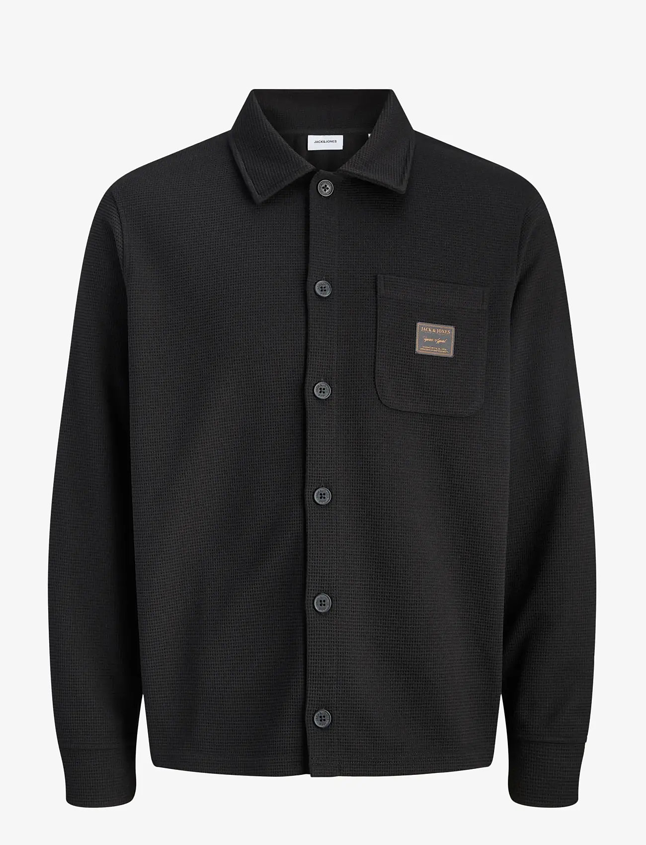 Jack & Jones - JJWAFFLE DAYTONA SWEAT OVERSHIRT - kollektioner - black - 1