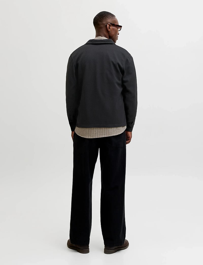 Jack & Jones - JJWAFFLE DAYTONA SWEAT OVERSHIRT - kollektioner - black - 3