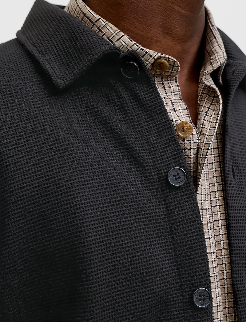 Jack & Jones - JJWAFFLE DAYTONA SWEAT OVERSHIRT - kollektioner - black - 5