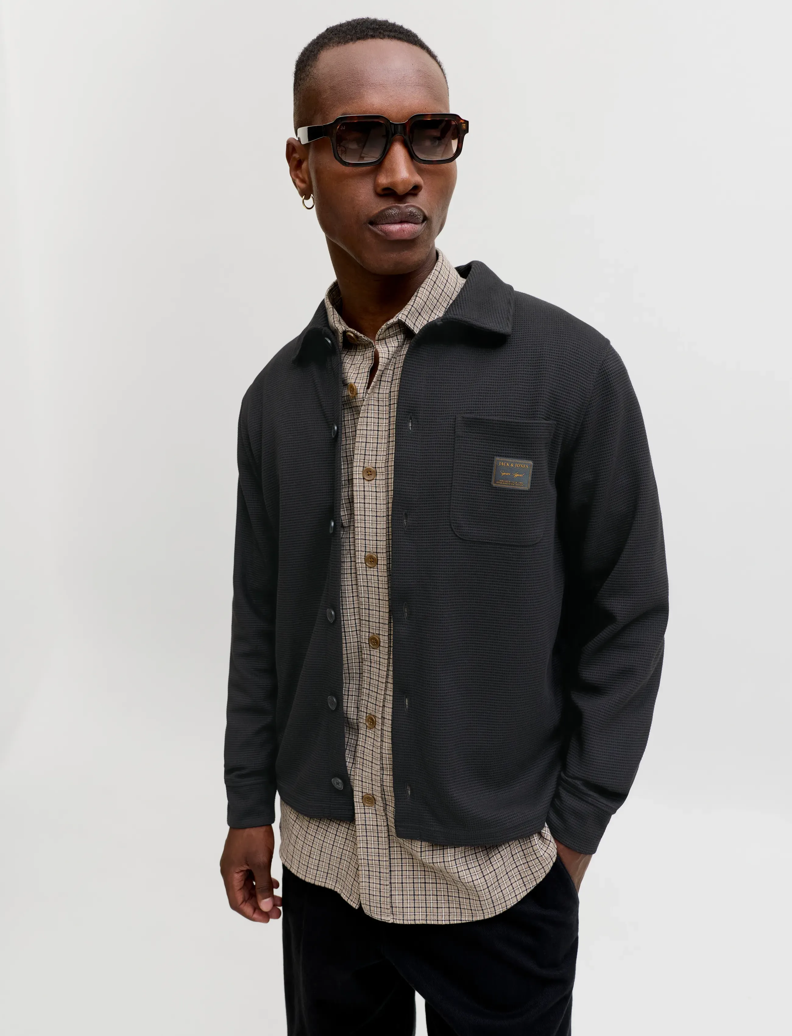 JACK & JONES Jjwaffle Daytona Sweat Overshirt overshirts herr – bild 5