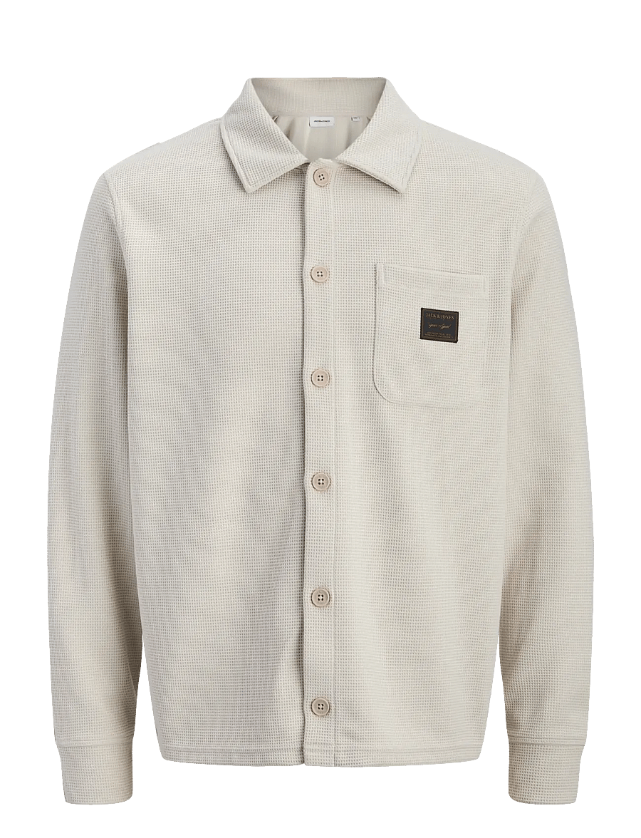 Jack & Jones - JJWAFFLE DAYTONA SWEAT OVERSHIRT - kollektioner - moonbeam - 1