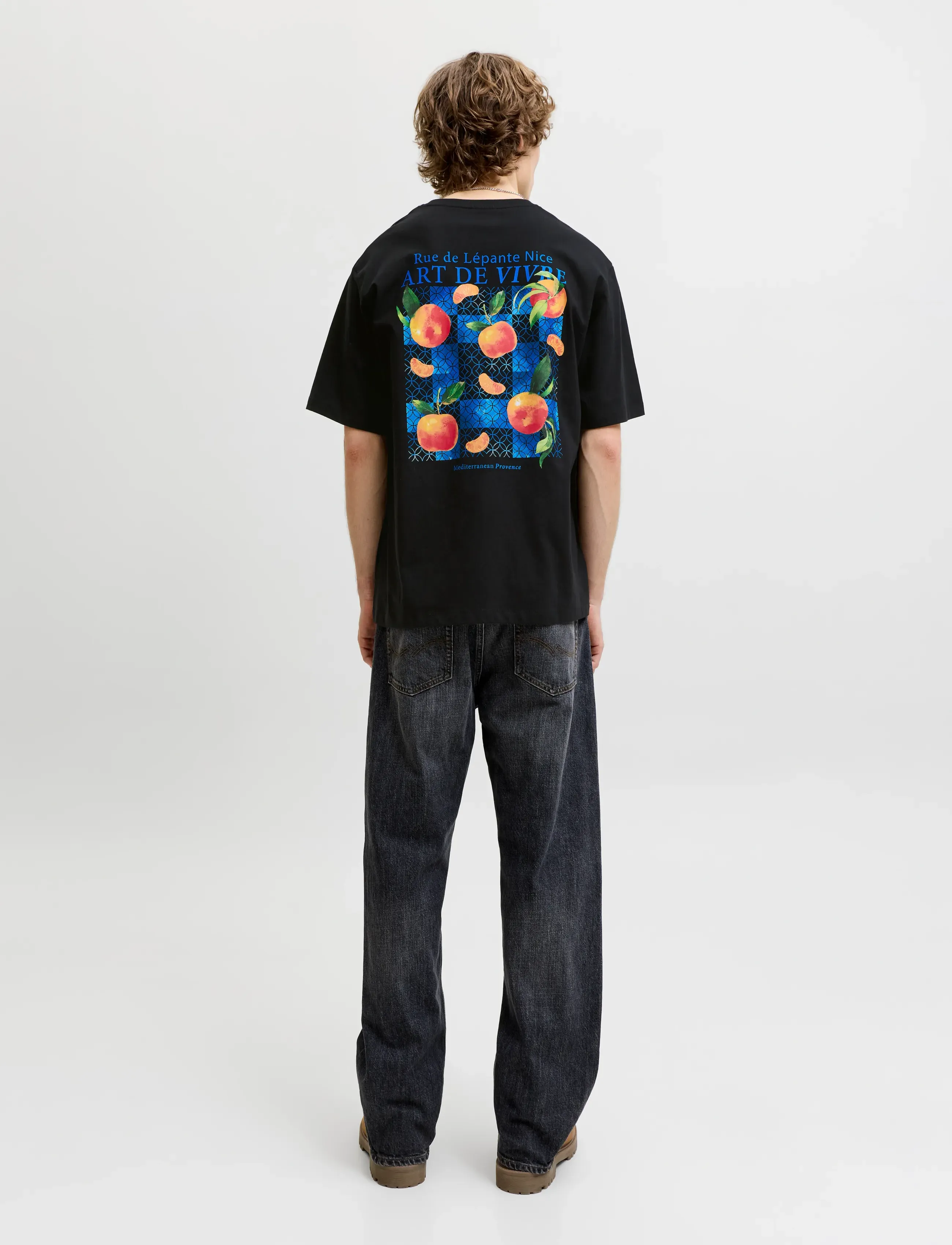 Jack & Jones - JJLEMON TEE SS CREW NECK - short-sleeved t-shirts - black - 3