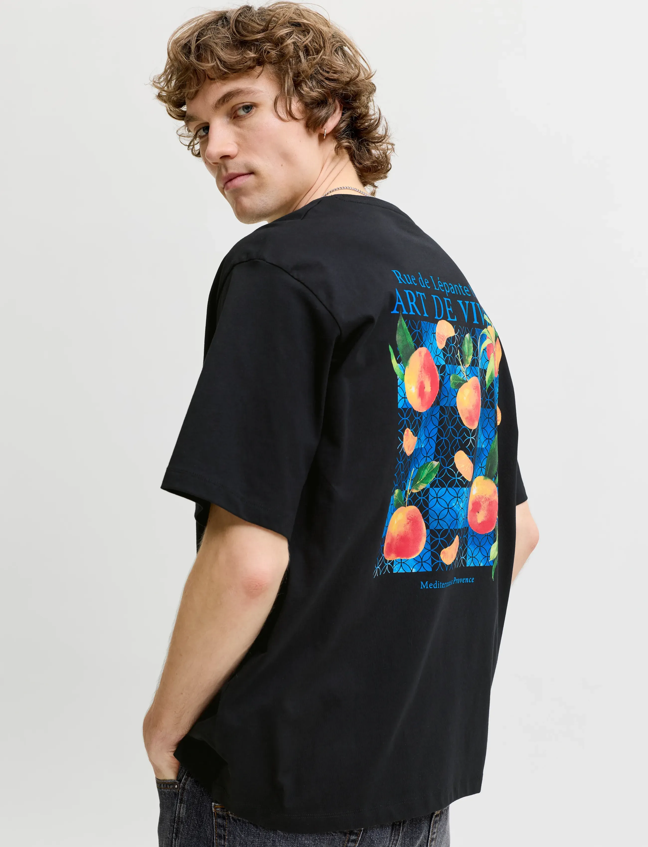 JACK & JONES Jjlemon Tee Ss Crew Neck t-shirts med tryck herr – bild 5