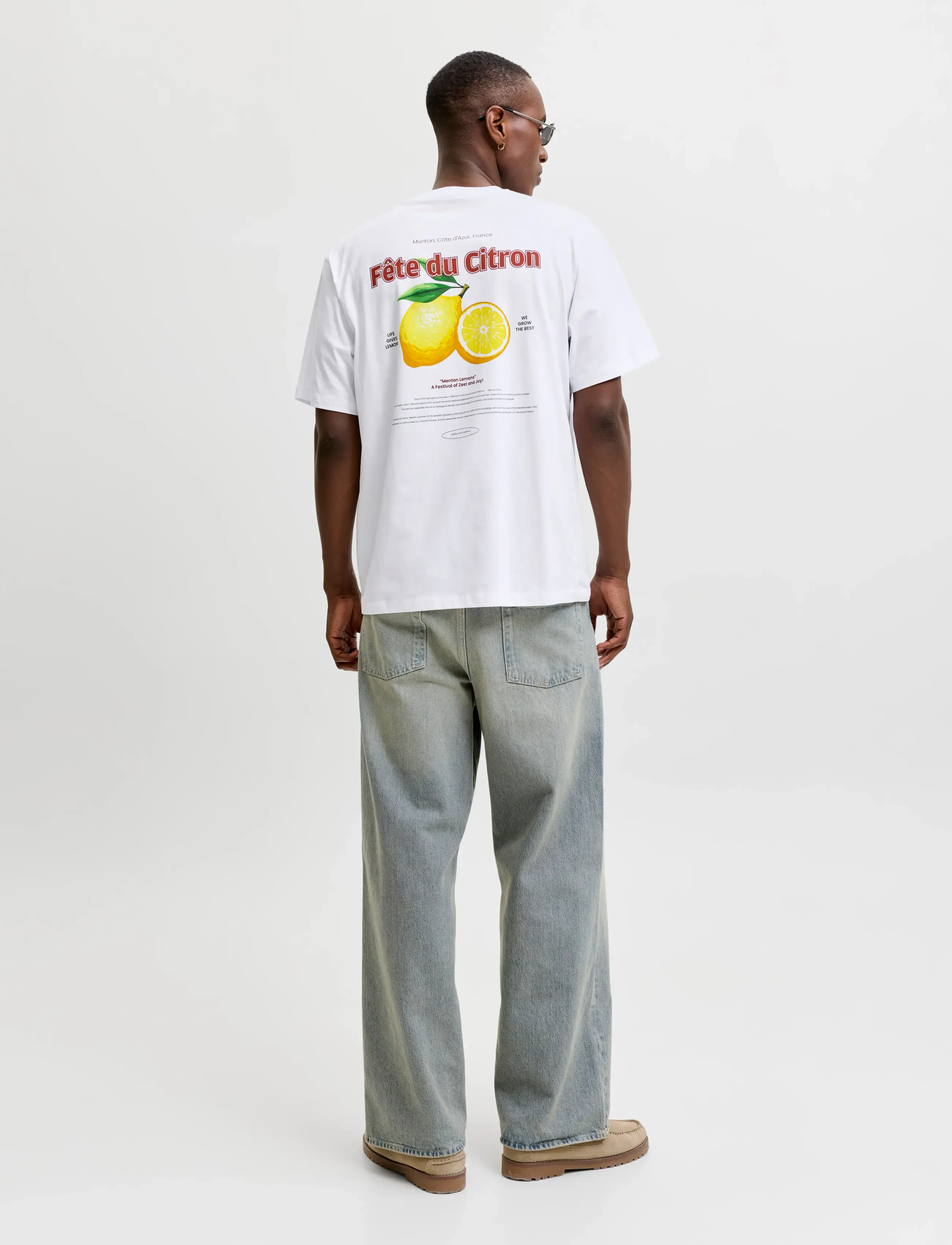 Jack & Jones - JJLEMON TEE SS CREW NECK - kortärmade t-shirts - bright white - 3