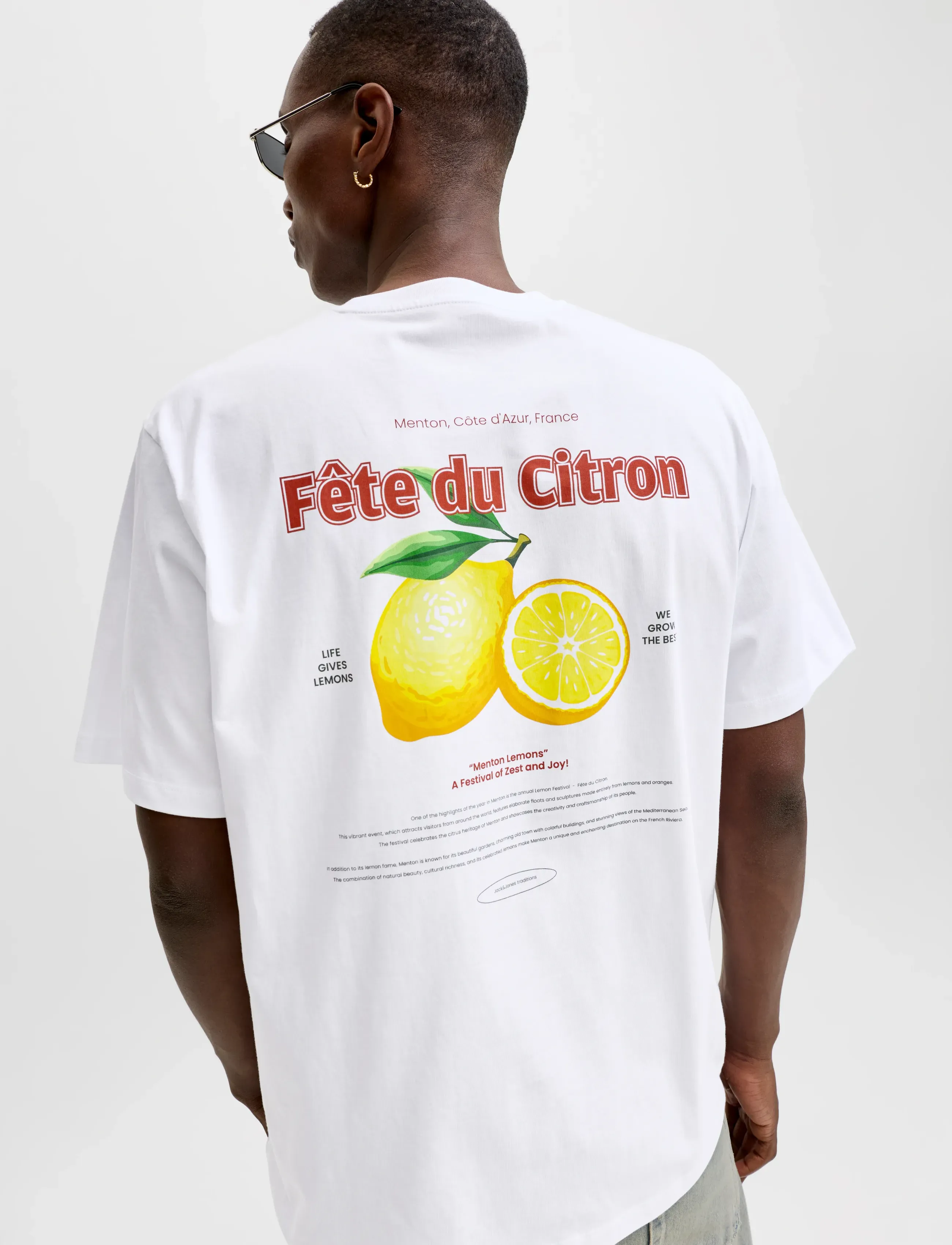JACK & JONES Jjlemon Tee Ss Crew Neck t-shirts med tryck herr – bild 5
