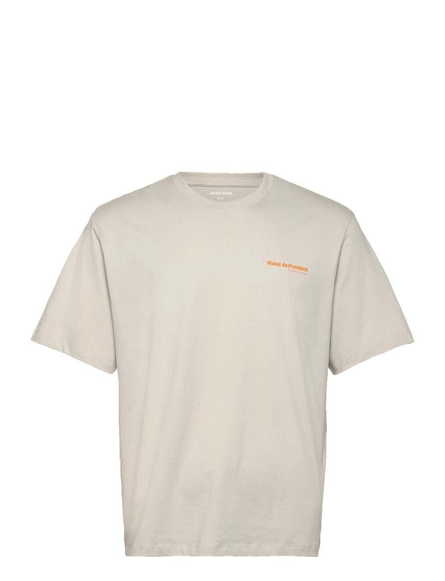 Jack & Jones - JJLEMON TEE SS CREW NECK - kortærmede t-shirts - glacier gray - 0