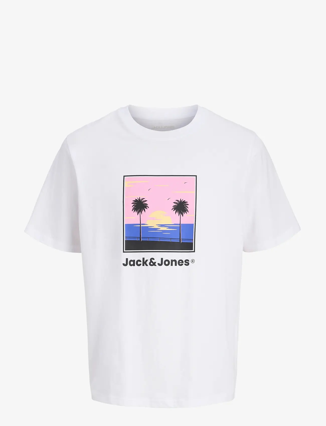 Jack & Jones - JJPERRY TEE SS CREW NECK - short-sleeved t-shirts - bright white - 1