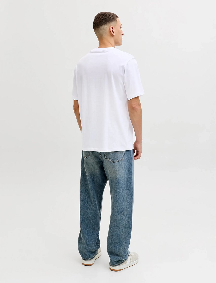 Jack & Jones - JJPERRY TEE SS CREW NECK - kurzärmelige t-shirts - bright white - 3