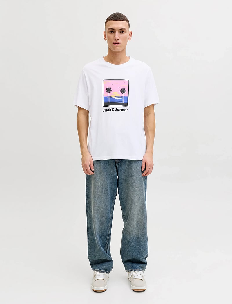 Jack & Jones - JJPERRY TEE SS CREW NECK - kurzärmelig - bright white - 4