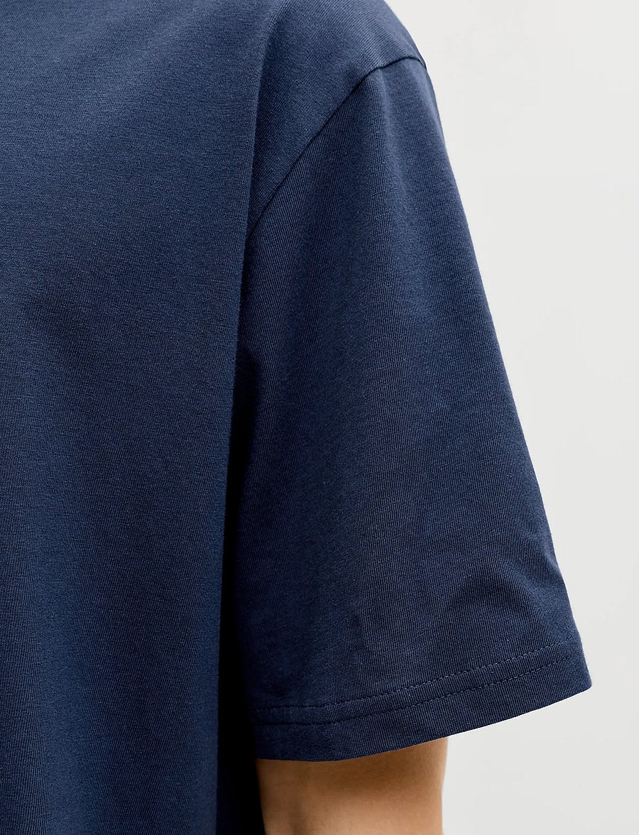 Jack & Jones - JJPERRY TEE SS CREW NECK - kurzärmelig - navy blazer - 5