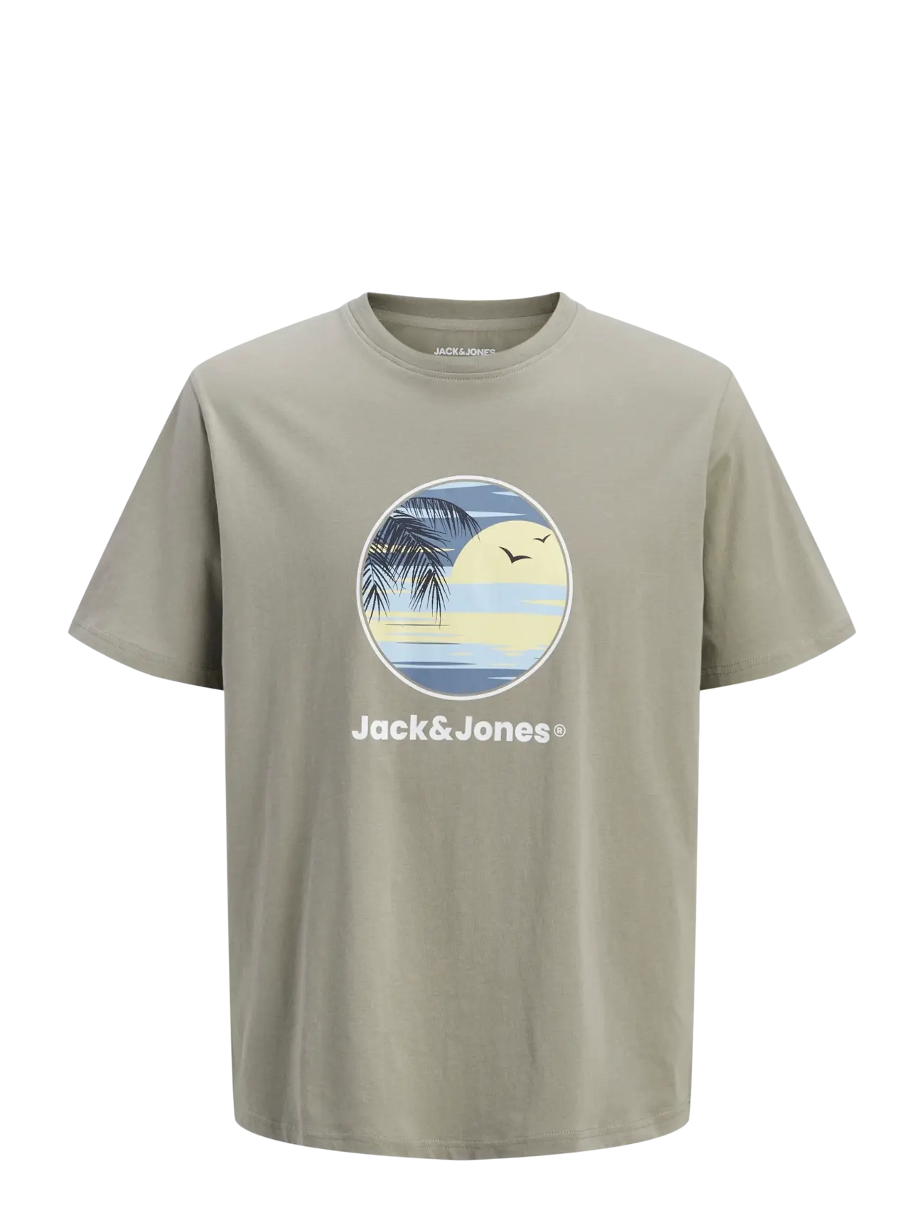 JACK & JONES Jjperry Tee Ss Crew Neck Weiß - L - Herren