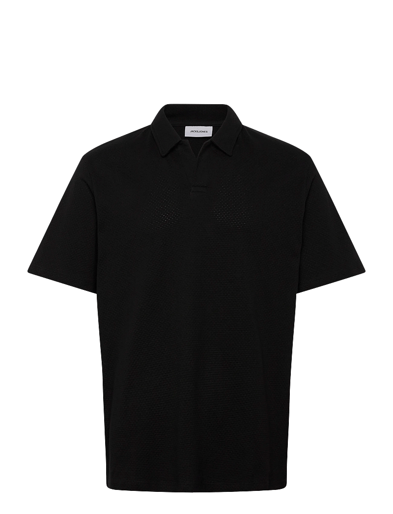 Jack & Jones - JJDEVIN DAYTONA STRUCTURE RESORT POLO SS - kurzärmelig - black - 0