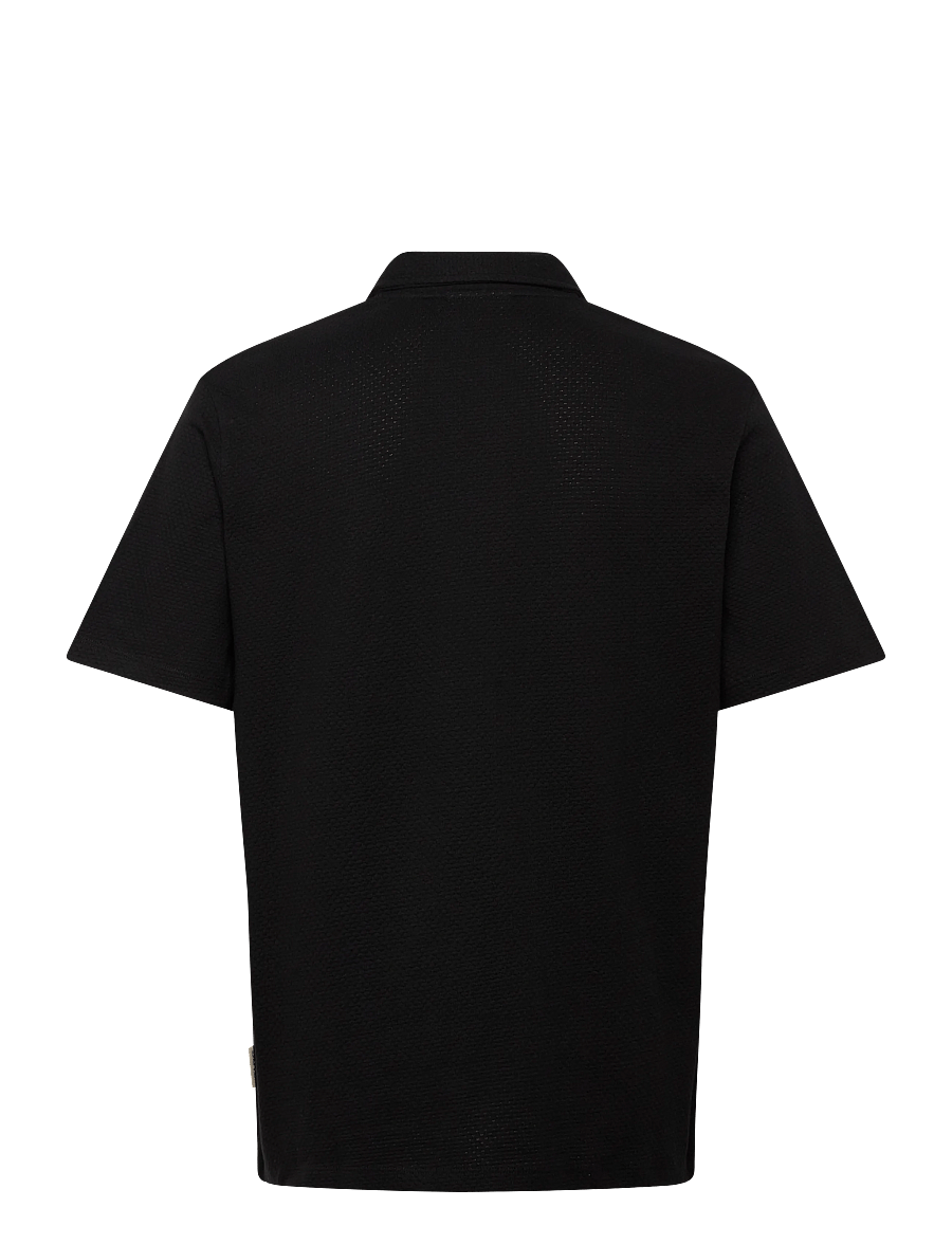 Jack & Jones - JJDEVIN DAYTONA STRUCTURE RESORT POLO SS - kortærmede poloer - black - 1