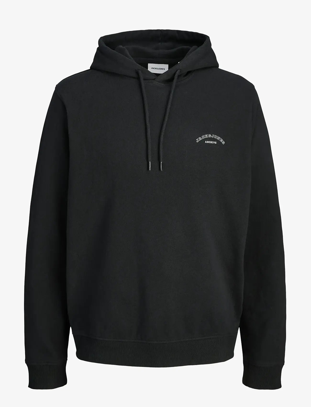 Jack & Jones - JJCOLLEGE LOGO SWEAT HOOD - hættetrøjer - black - 0