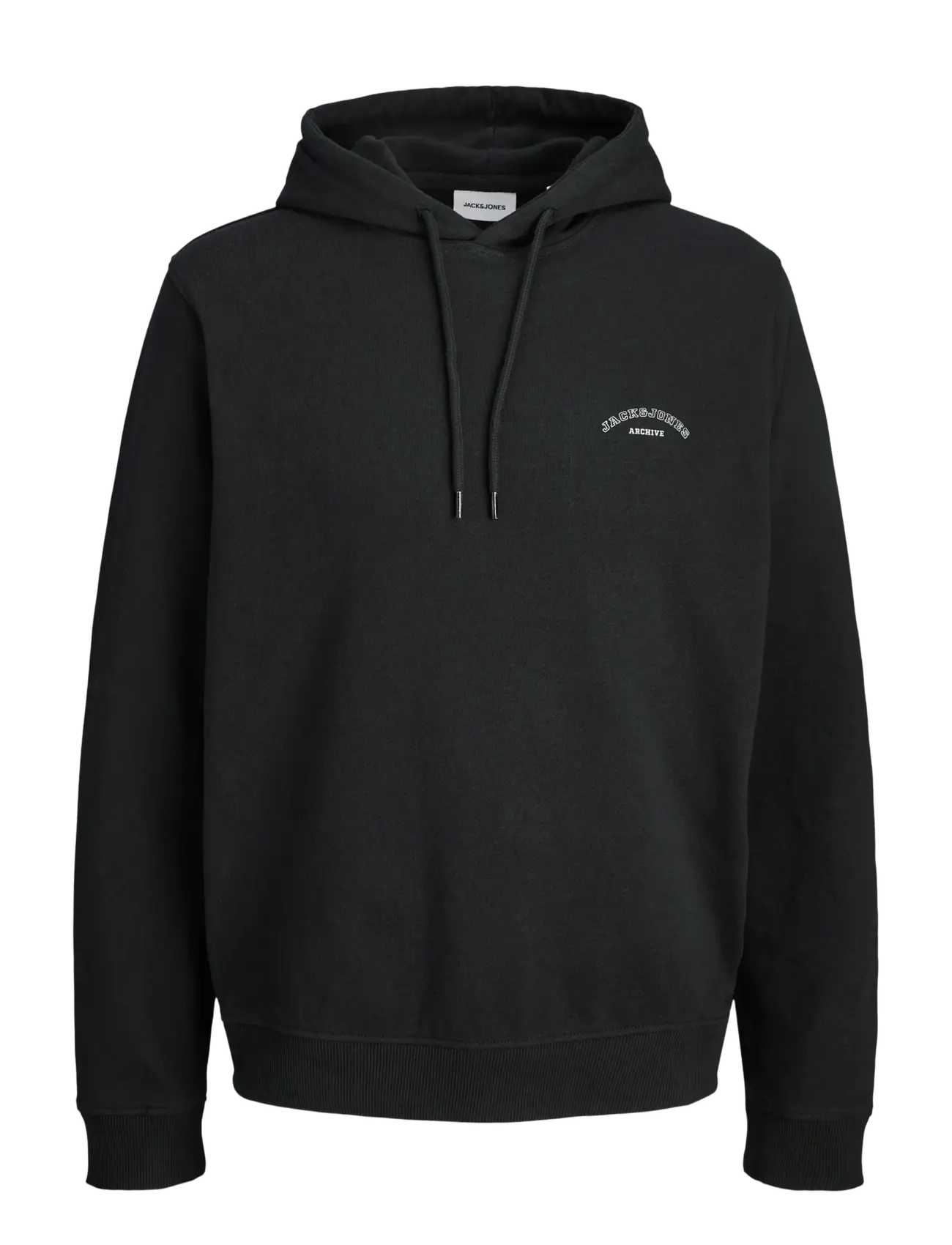 Jack & Jones JJCOLLEGE LOGO SWEAT HOOD - Sweatshirts - BLACK / black