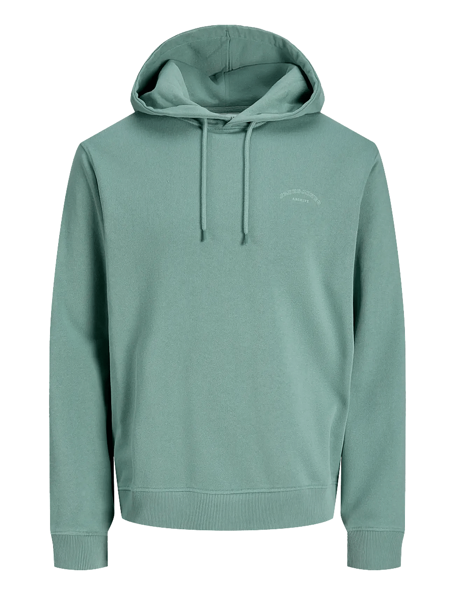 Jack & Jones - JJCOLLEGE LOGO SWEAT HOOD - hættetrøjer - mineral blue - 1