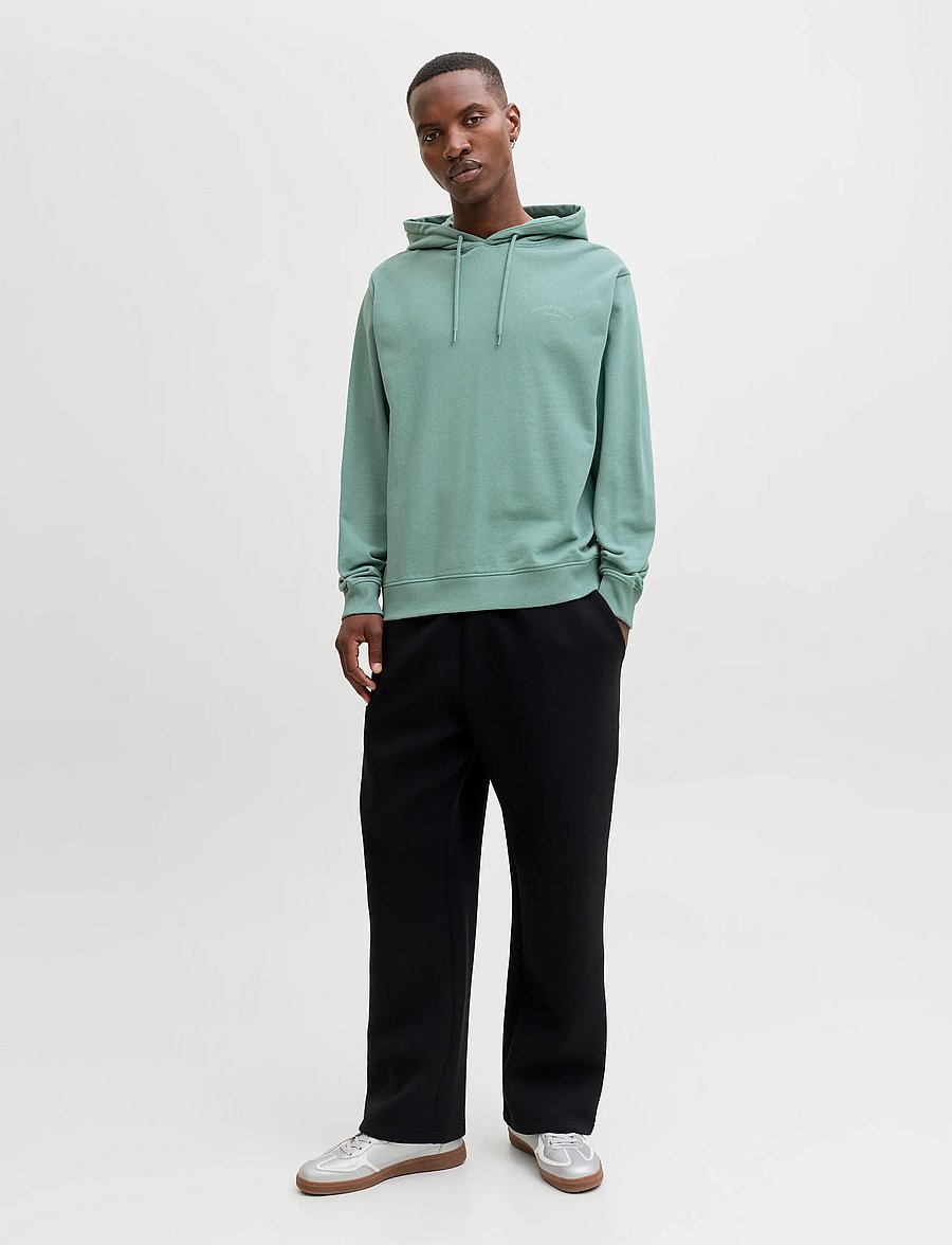 Jack & Jones - JJCOLLEGE LOGO SWEAT HOOD - hættetrøjer - mineral blue - 4