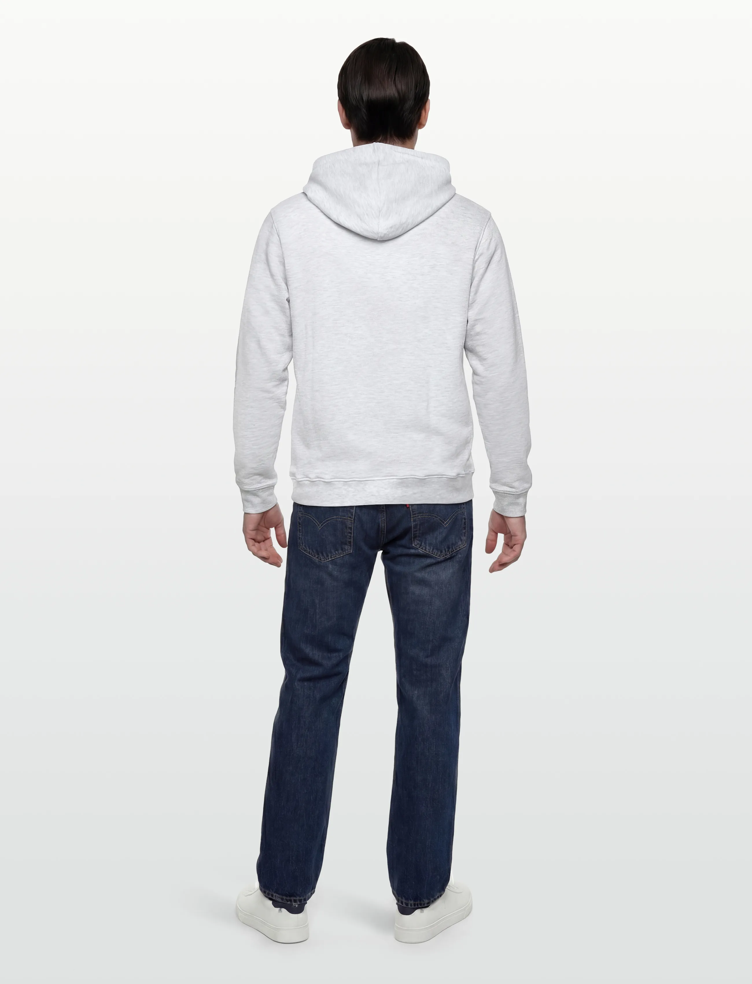 Jack & Jones - JJCOLLEGE LOGO SWEAT HOOD - sweats à capuche - white melange - 4