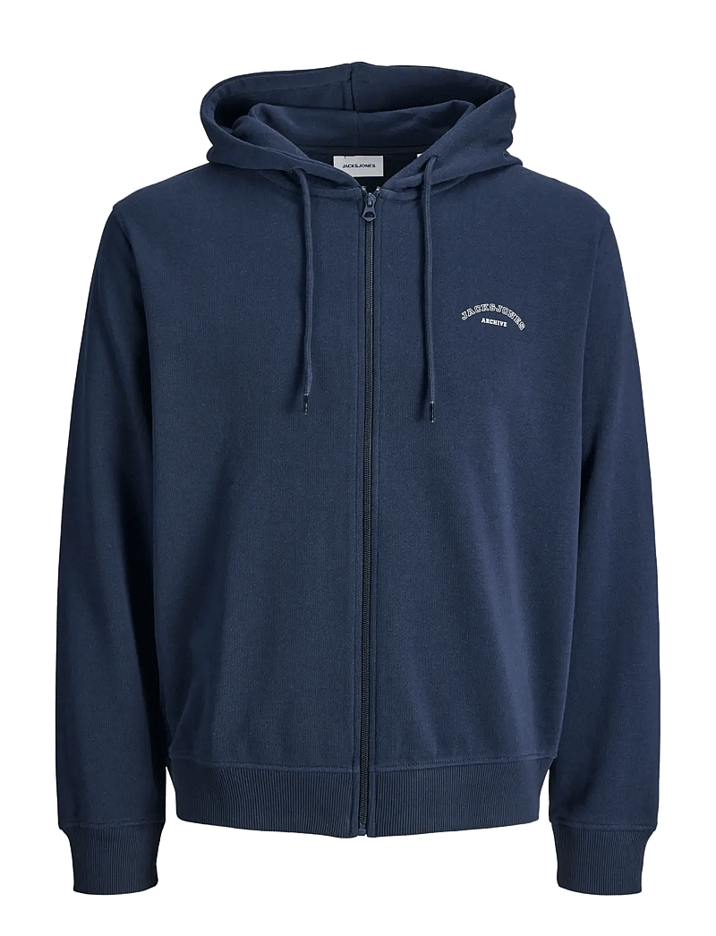 Jack & Jones - JJCOLLEGE LOGO SWEAT ZIP HOOD - kapuzenpullover - navy blazer - 0