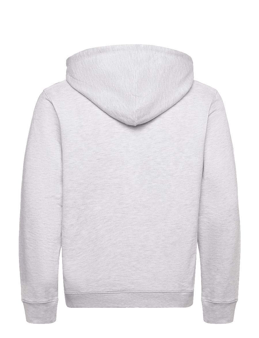 Jack & Jones - JJCOLLEGE LOGO SWEAT ZIP HOOD - hoodies - white melange - 2