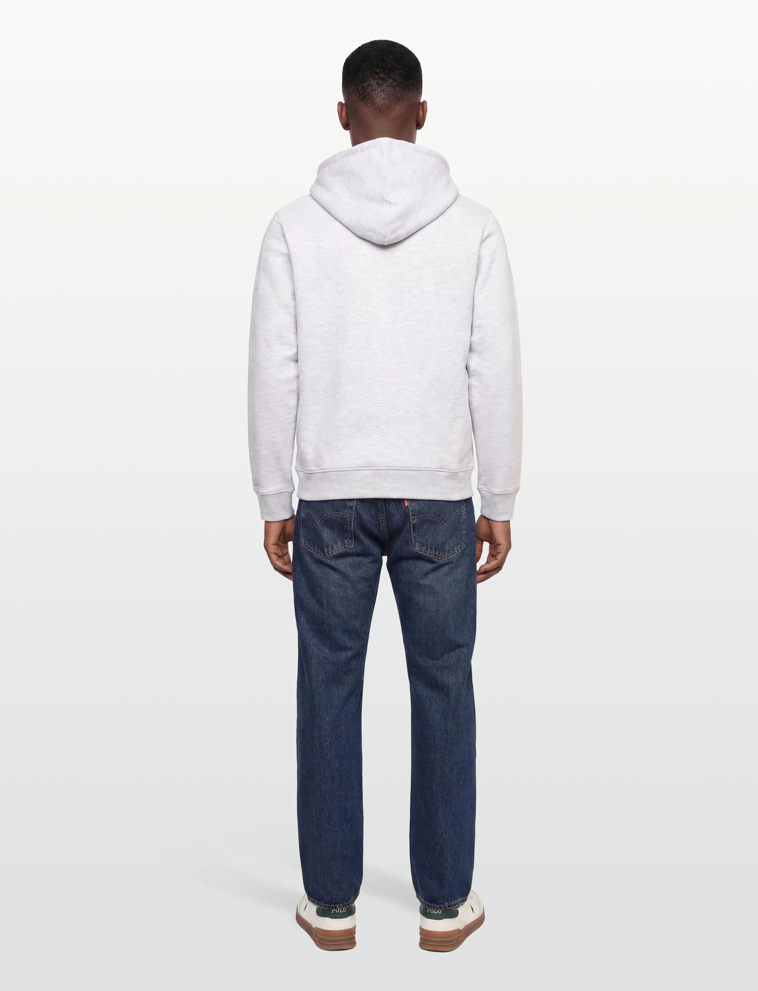Jack & Jones - JJCOLLEGE LOGO SWEAT ZIP HOOD - hættetrøjer - white melange - 4