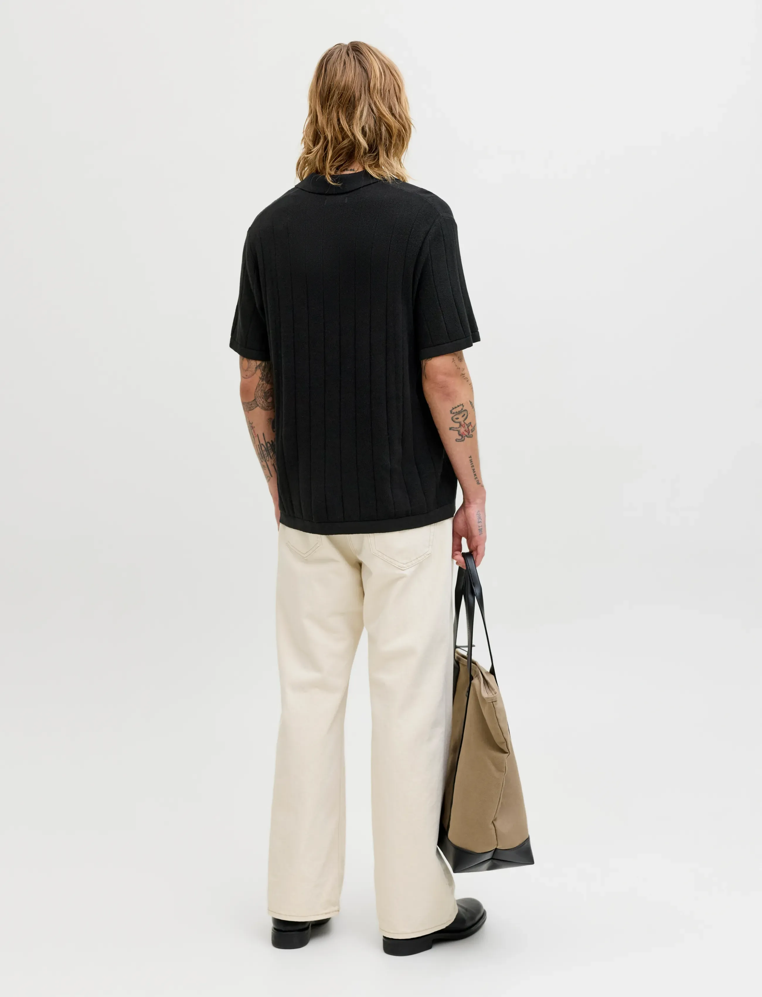 Jjebradley Knit Split Neck Ss Sn 2
