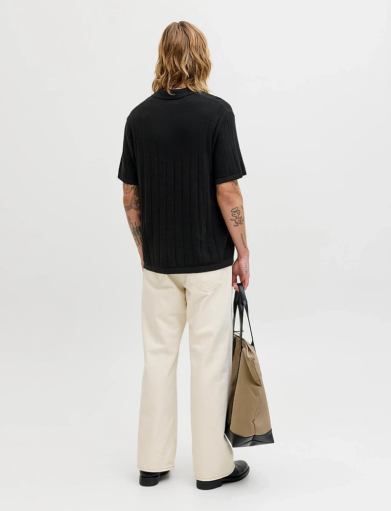 Jack & Jones - JJEBRADLEY KNIT SPLIT NECK SS SN - polostrik - black - 2