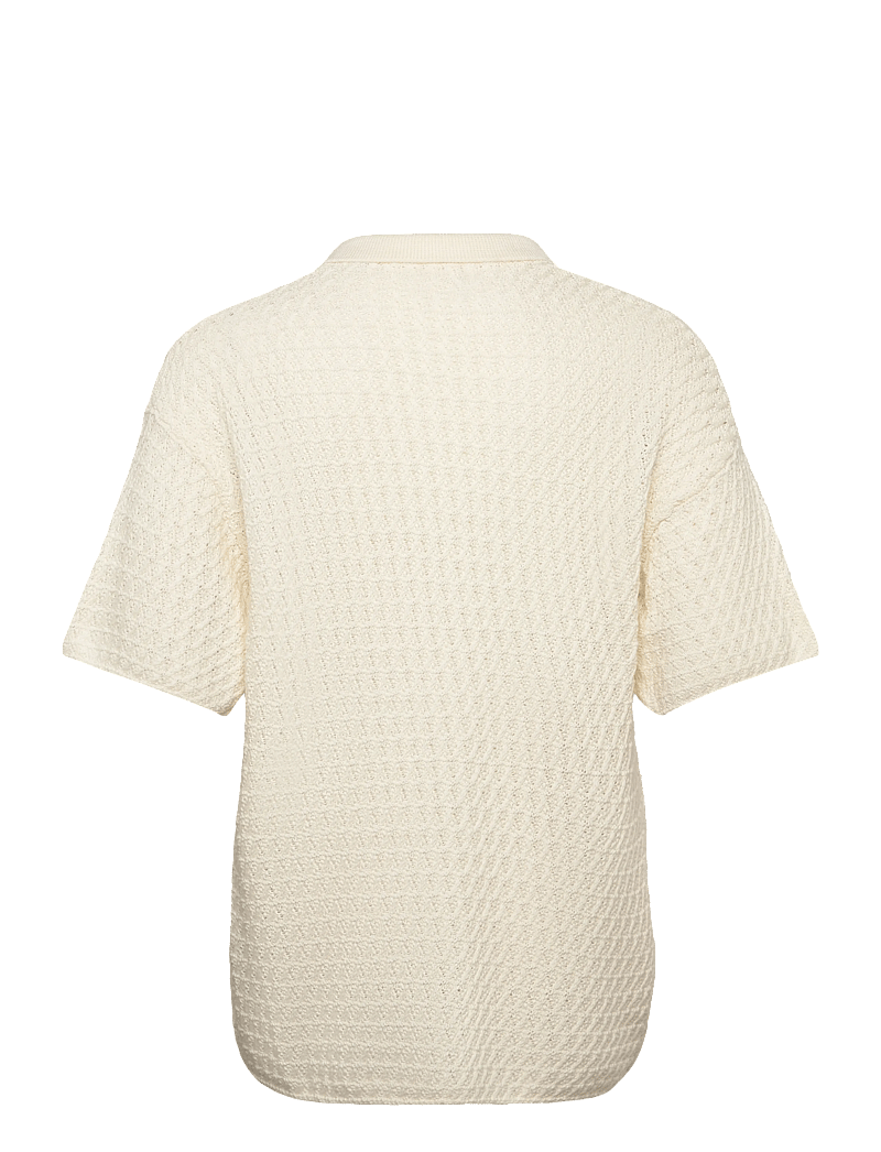 Jack & Jones - JJHUDSON KNIT SPLIT NECK - polostrik - cloud dancer - 2