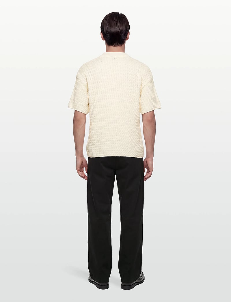 Jack & Jones - JJHUDSON KNIT SPLIT NECK - polostrik - cloud dancer - 4
