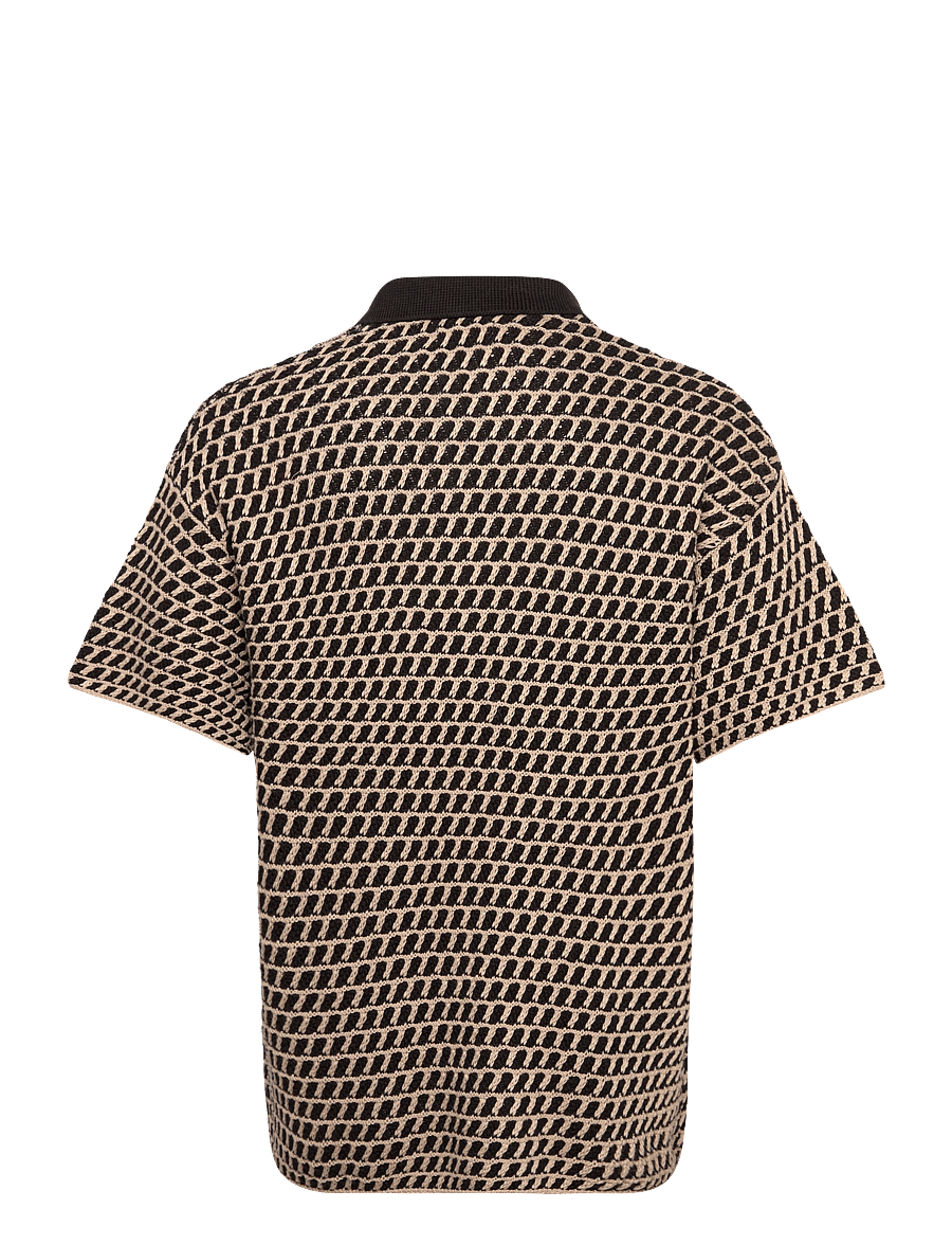 Jack & Jones - JJHUDSON KNIT SPLIT NECK - kootud polosärgid - string - 1