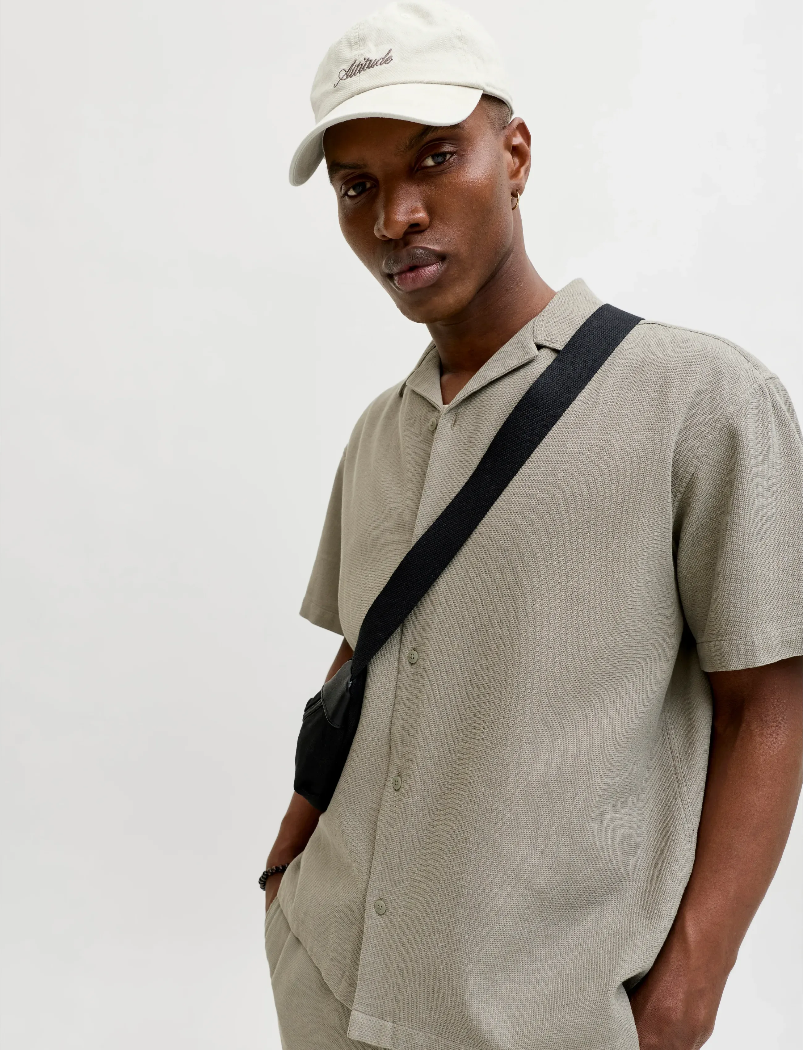 Jack & Jones JACSOFT BASE WASHED CAP SN - Looks for less - ANTIQUE WHITE / cream