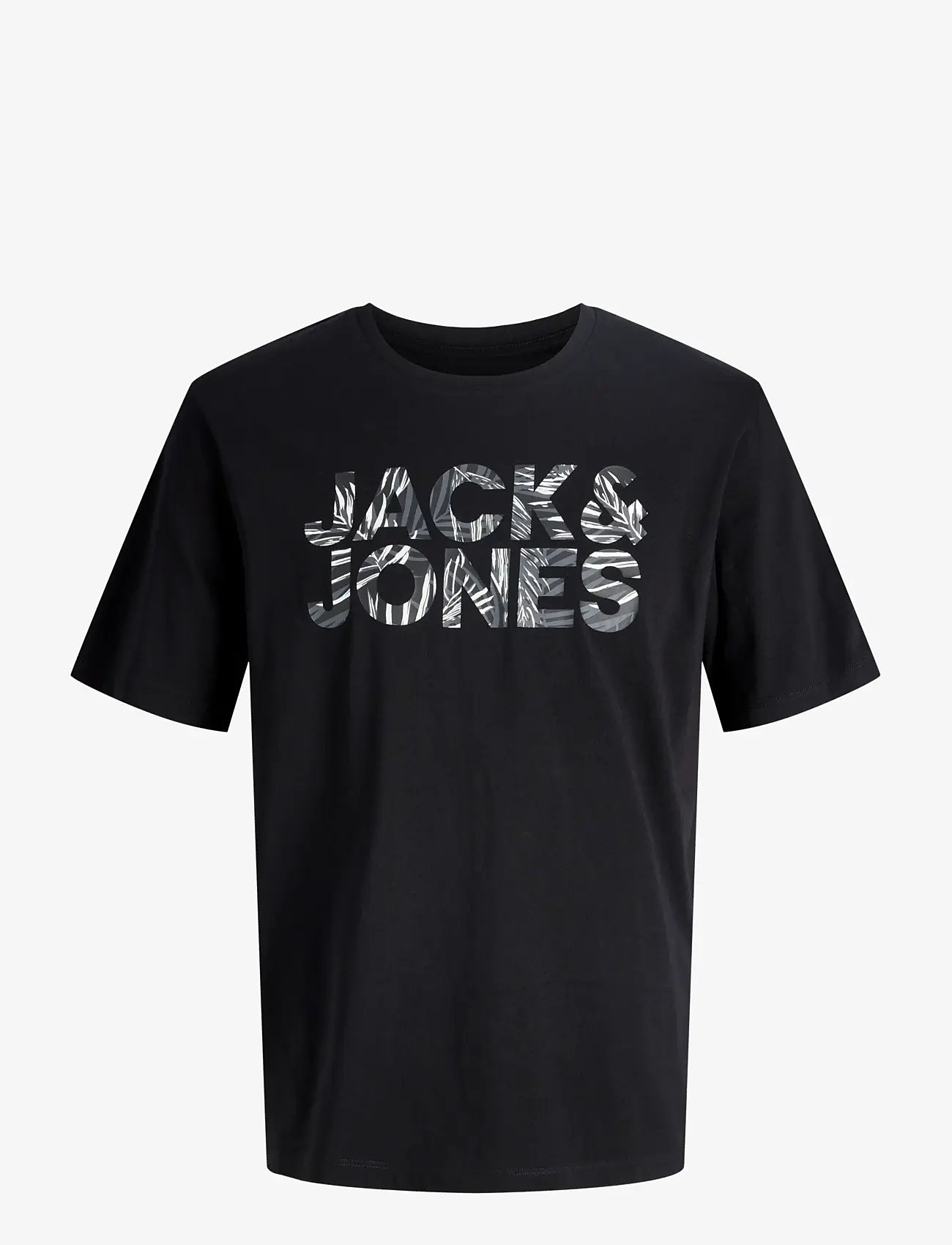 Jack & Jones - JJEJEFF LOGO TEE SS SN - short-sleeved t-shirts - black - 1