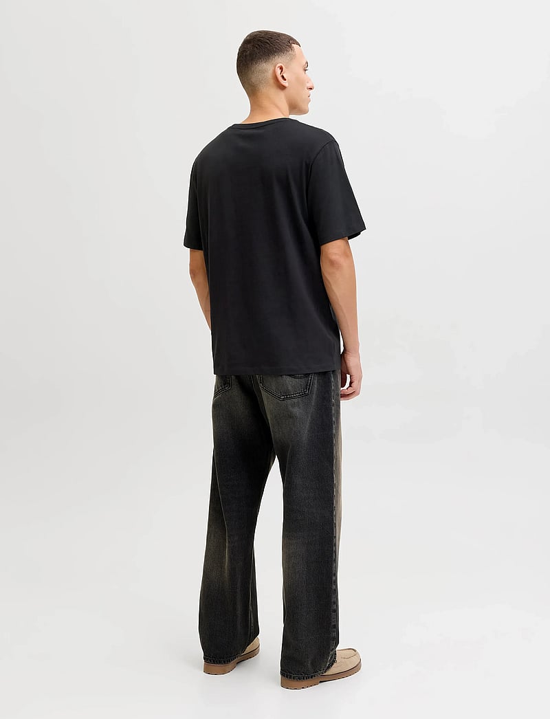 Jack & Jones - JJEJEFF LOGO TEE SS SN - short-sleeved t-shirts - black - 2