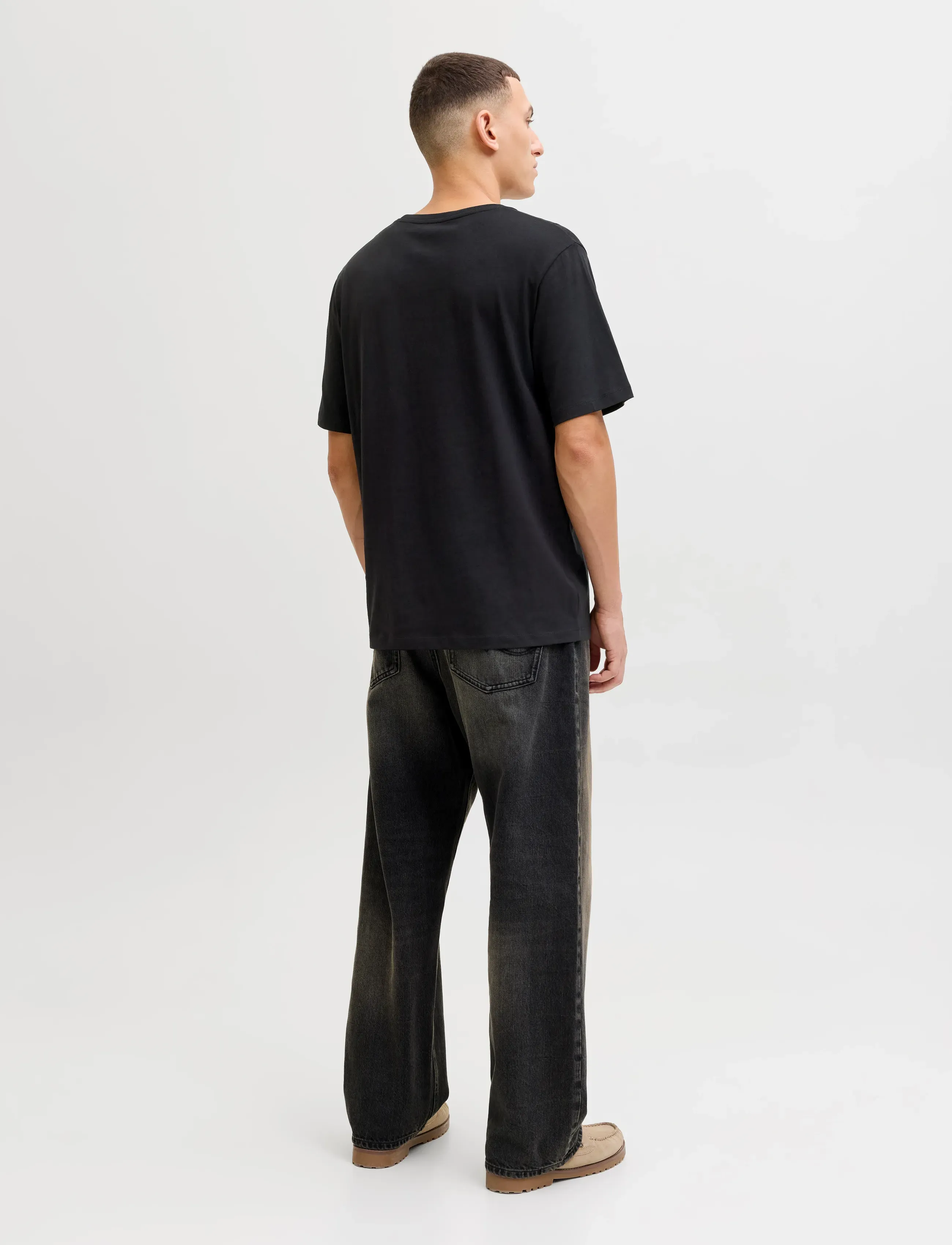 Jack & Jones - JJEJEFF LOGO TEE SS SN - kortärmade t-shirts - black - 2
