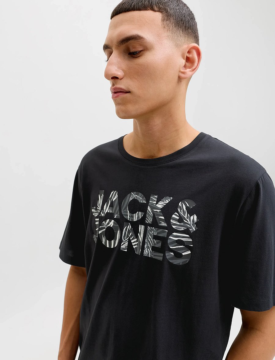Jack & Jones - JJEJEFF LOGO TEE SS SN - kurzärmelig - black - 5