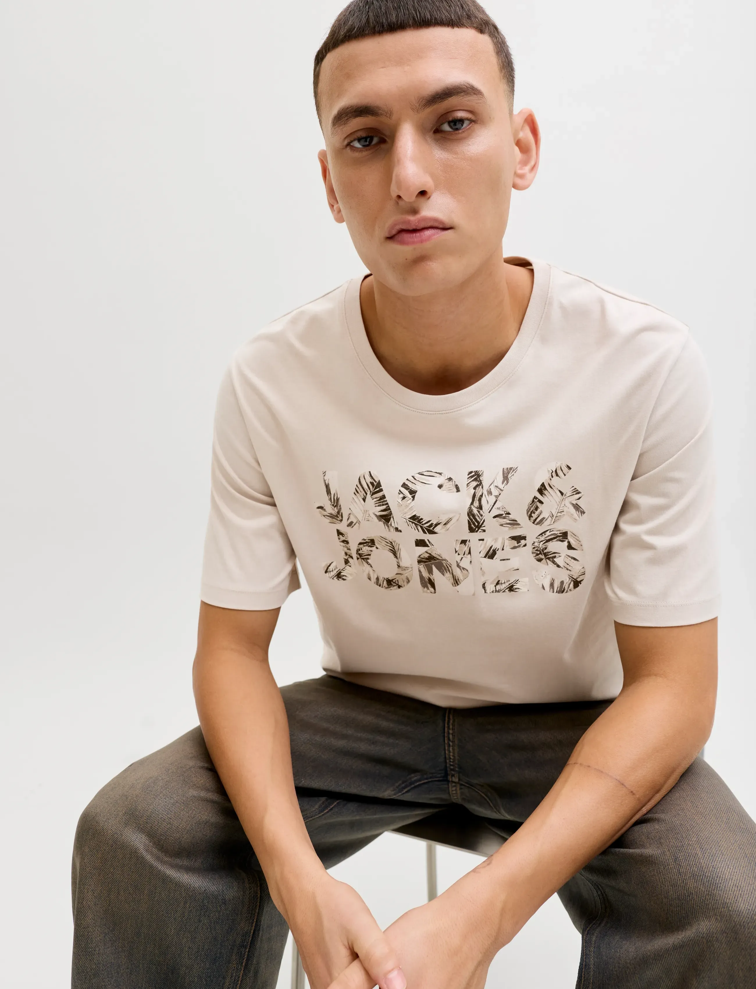 JACK & JONES Jjejeff Logo Tee Ss Sn t-shirts med tryck herr – bild 5