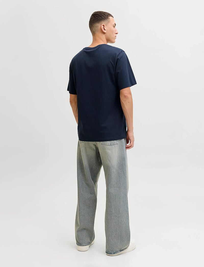 Jack & Jones - JJEJEFF LOGO TEE SS SN - short-sleeved t-shirts - sky captain - 2