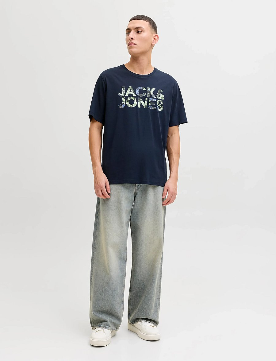 Jack & Jones - JJEJEFF LOGO TEE SS SN - kurzärmelig - sky captain - 3