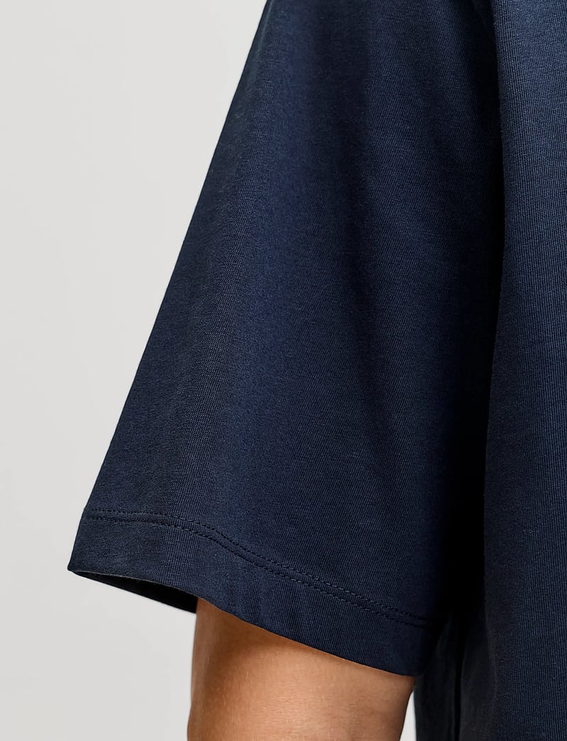 Jack & Jones - JJEJEFF LOGO TEE SS SN - short-sleeved t-shirts - sky captain - 4