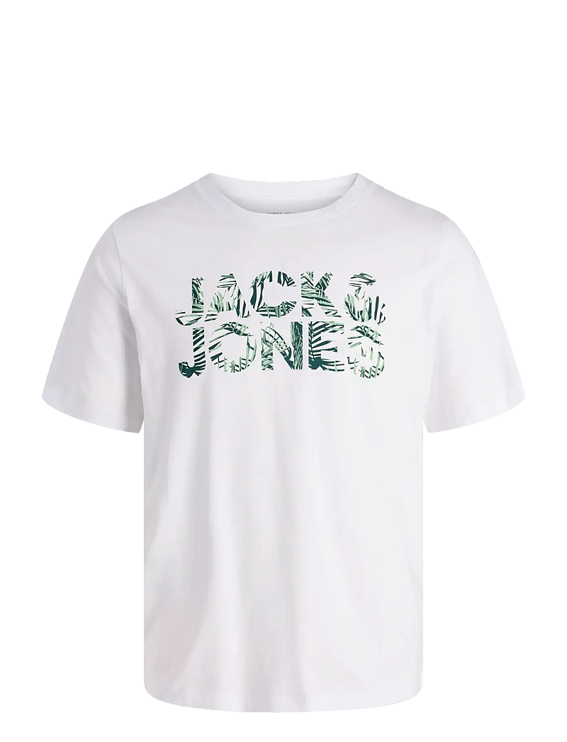 Jack & Jones - JJEJEFF LOGO TEE SS SN - short-sleeved t-shirts - white - 1