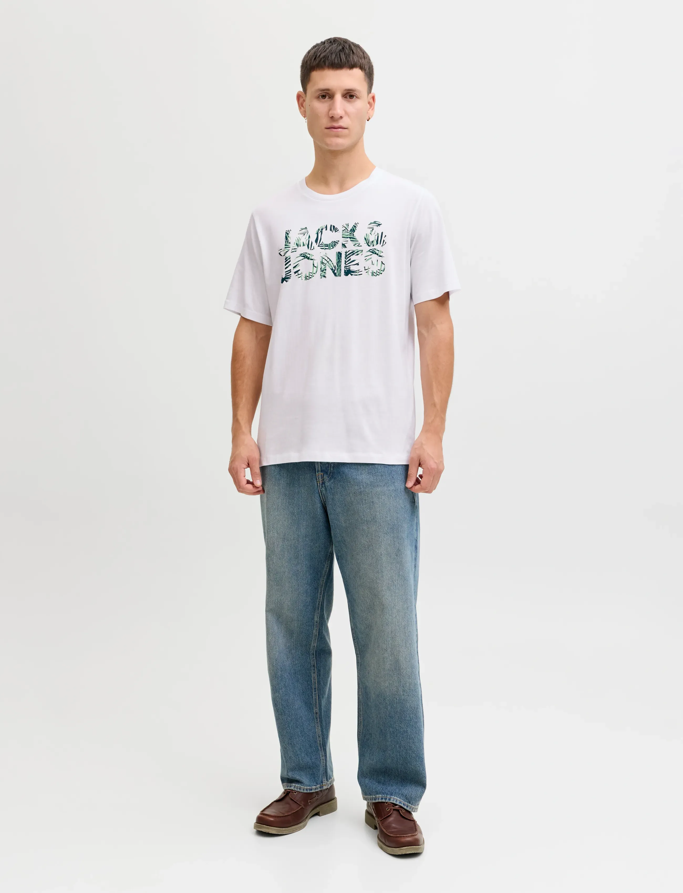 Jack & Jones - JJEJEFF LOGO TEE SS SN - short-sleeved t-shirts - white - 3