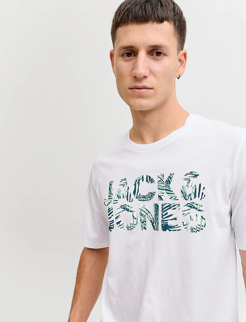 Jack & Jones - JJEJEFF LOGO TEE SS SN - short-sleeved t-shirts - white - 5