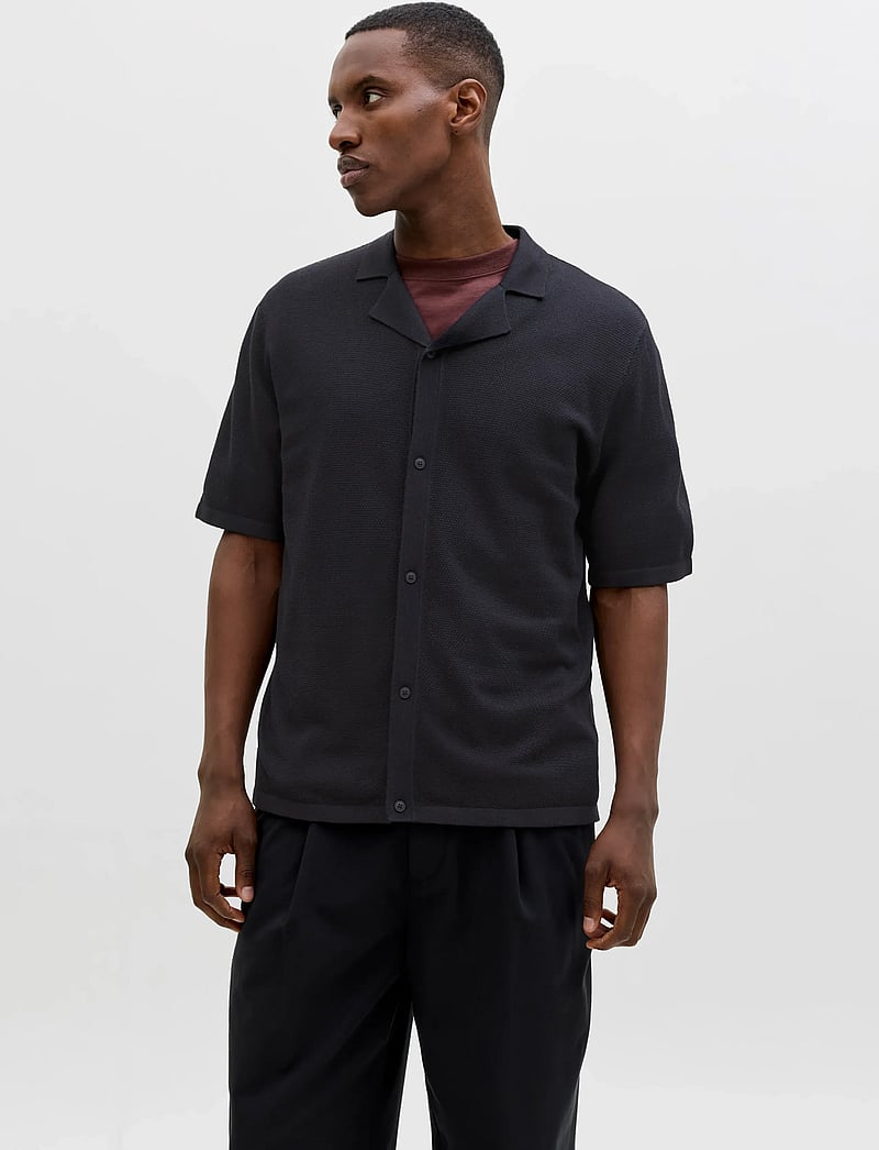 Jack & Jones - JJCHRIS KNIT RESORT SS - polostrik - black - 0