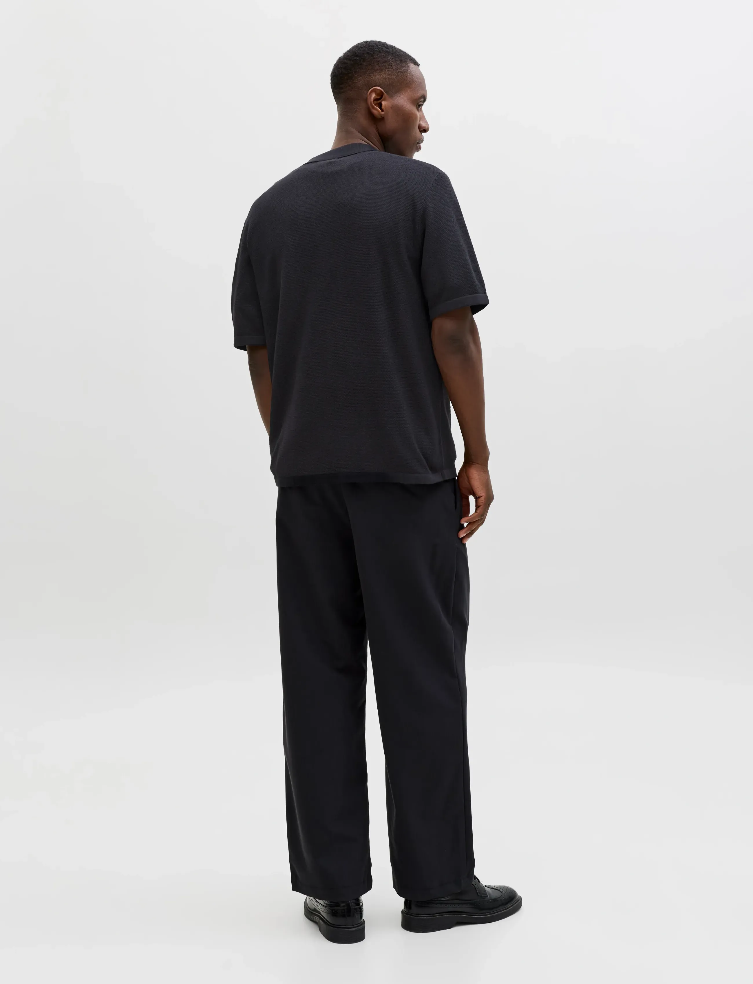 Jack & Jones - JJCHRIS KNIT RESORT SS - kootud polosärgid - black - 3