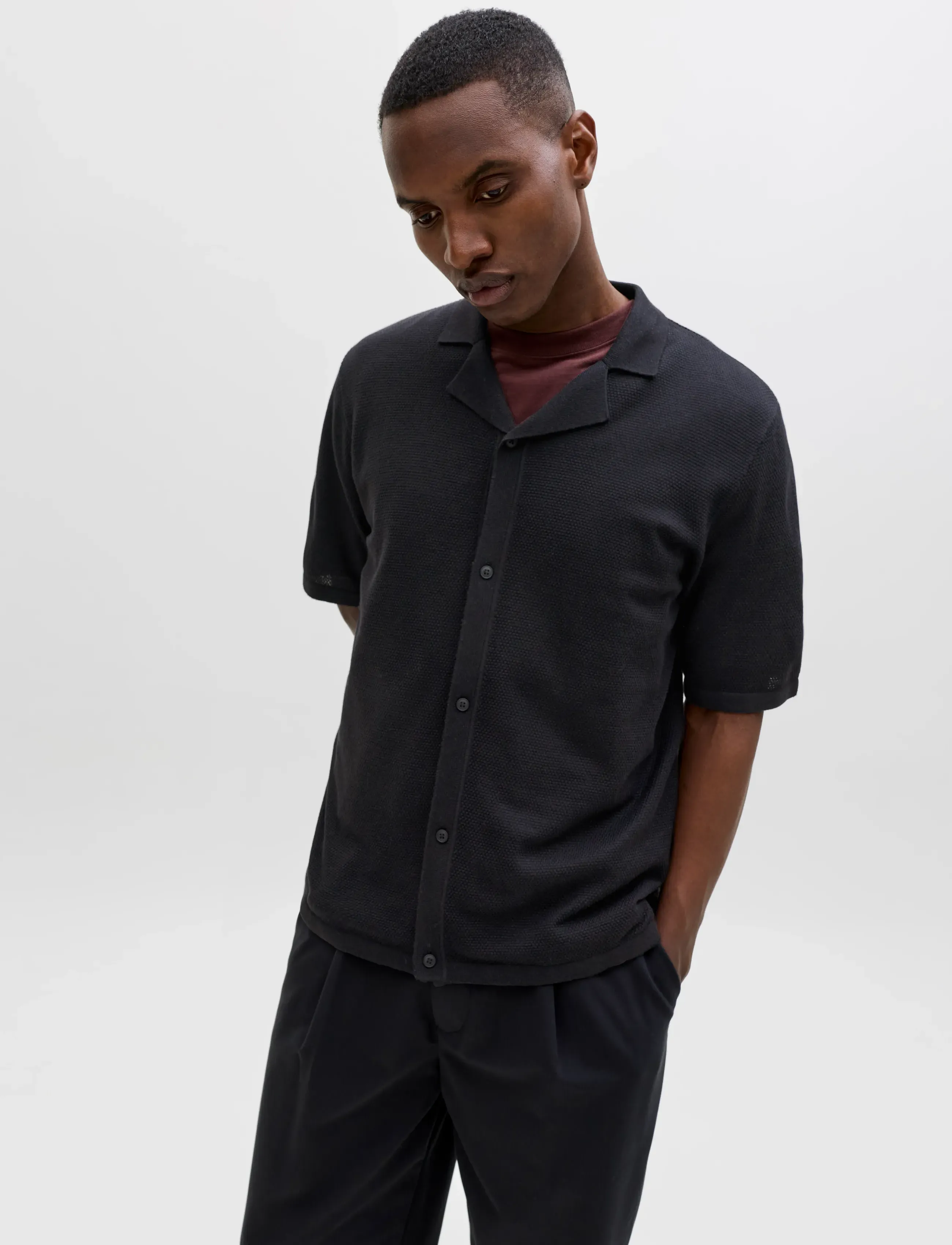 JACK & JONES Jjchris Knit Resort Ss pikéer herr – bild 5