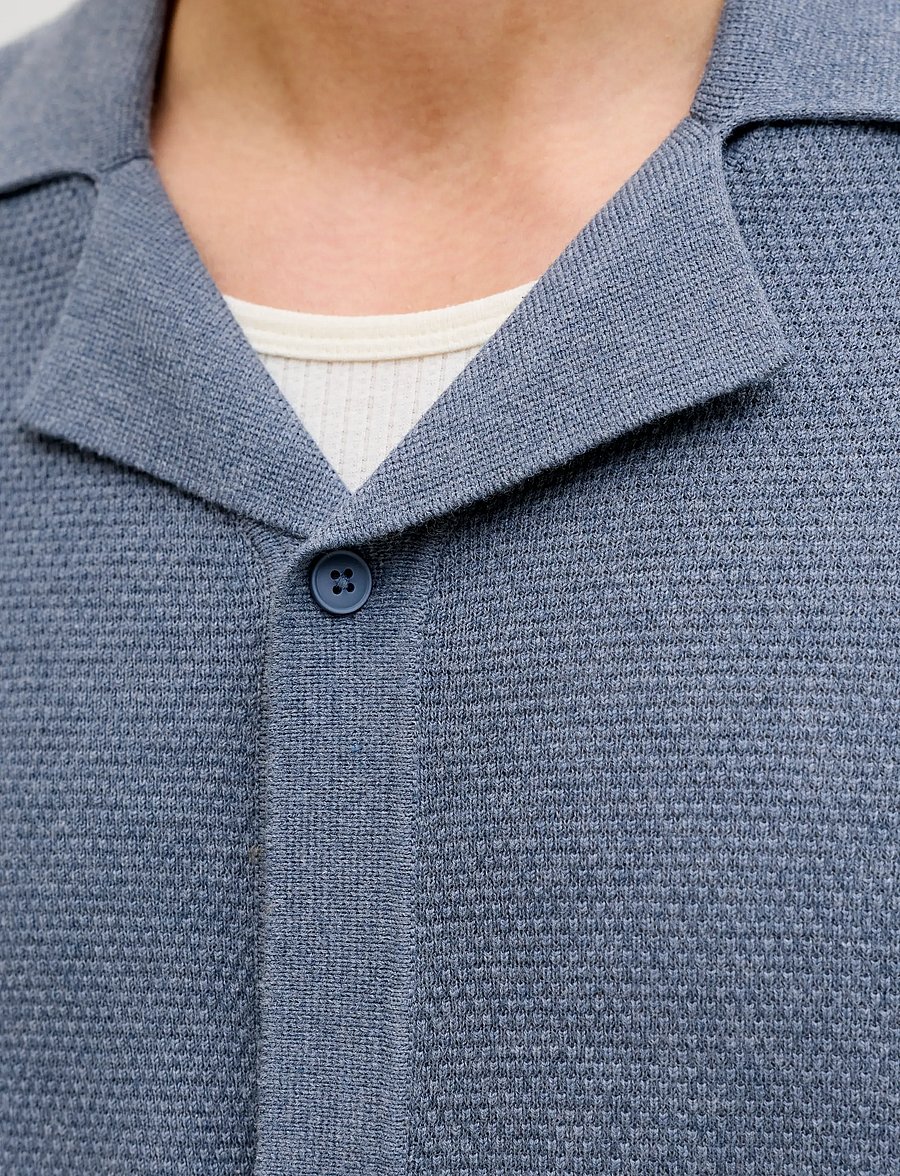 Jack & Jones - JJCHRIS KNIT RESORT SS - kootud polosärgid - blue mirage - 5
