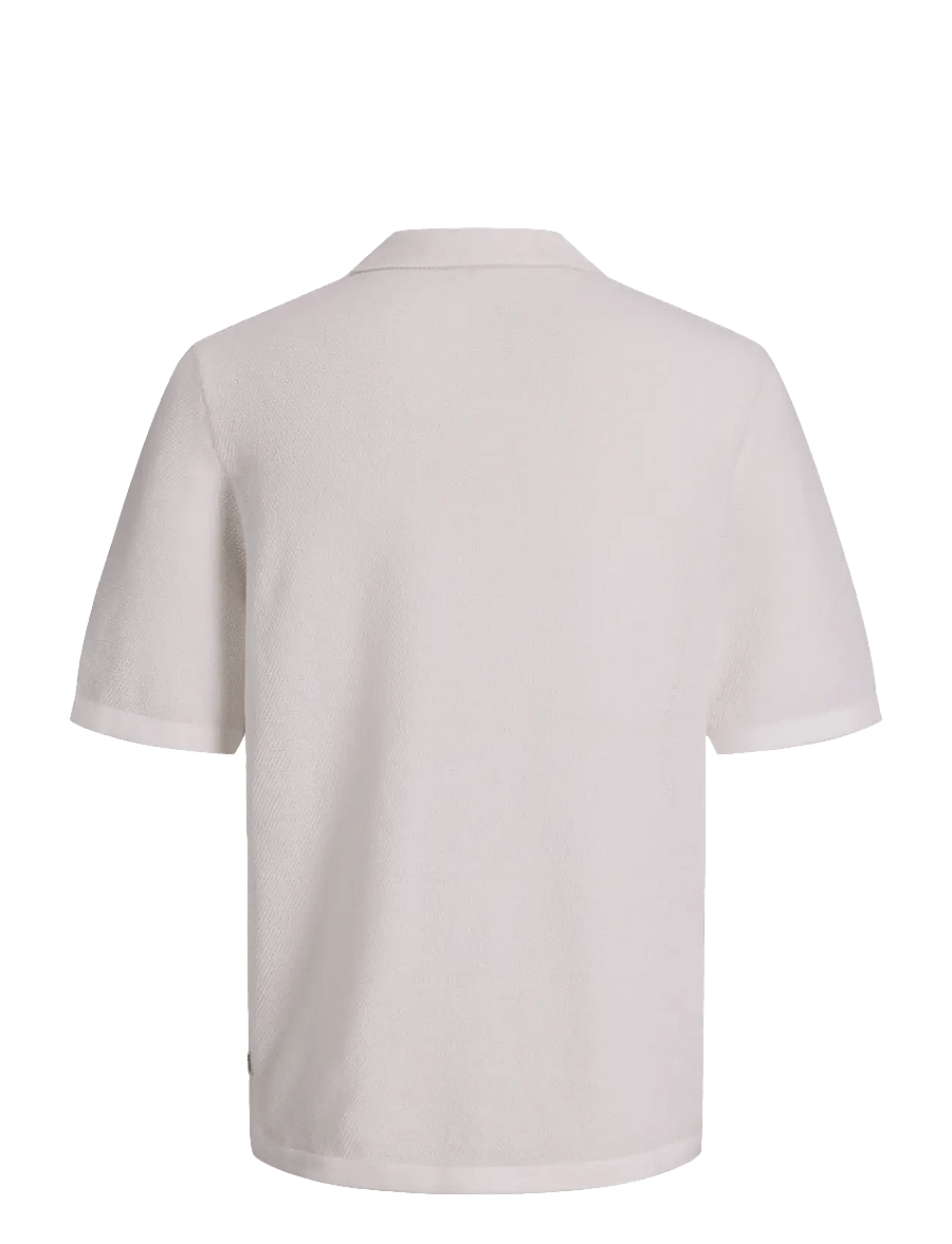 Jack & Jones - JJCHRIS KNIT RESORT SS - stickade pikéer - cloud dancer - 2