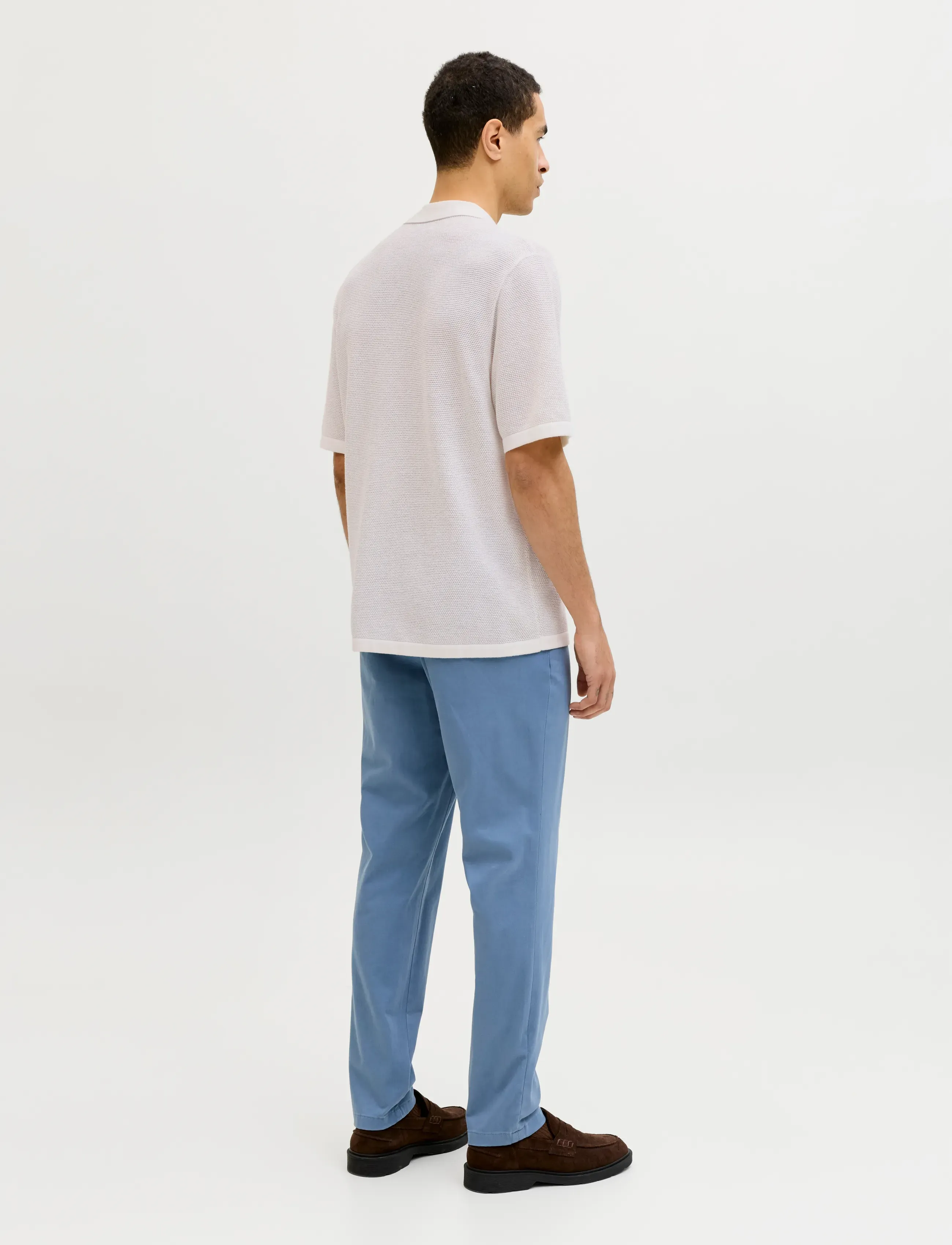 Jack & Jones - JJCHRIS KNIT RESORT SS - stickade pikéer - cloud dancer - 3
