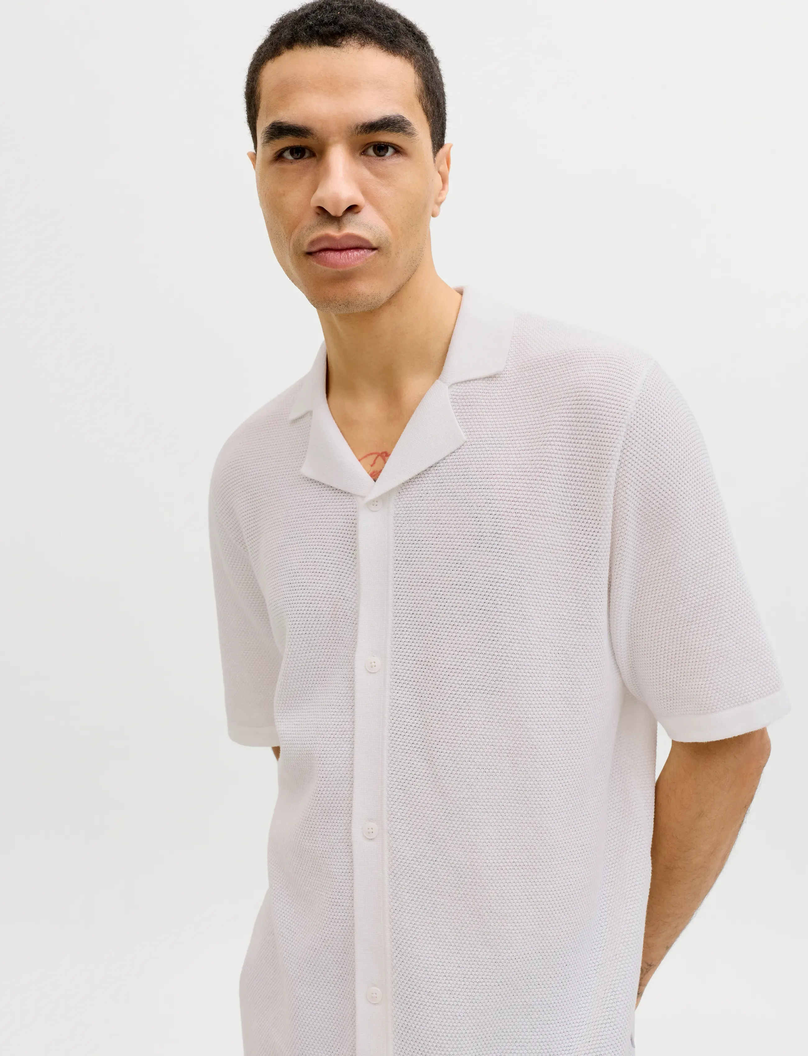 JACK & JONES Jjchris Knit Resort Ss pikéer herr – bild 5
