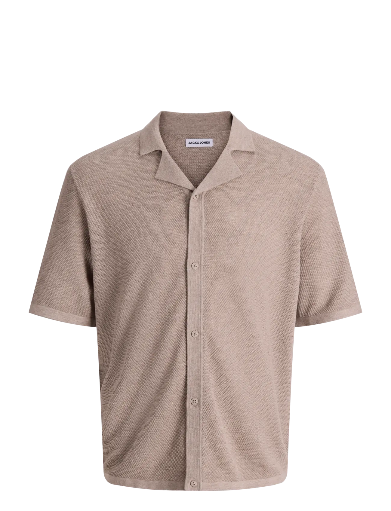 Jack & Jones JJCHRIS KNIT RESORT SS - Stickat - STRING / beige